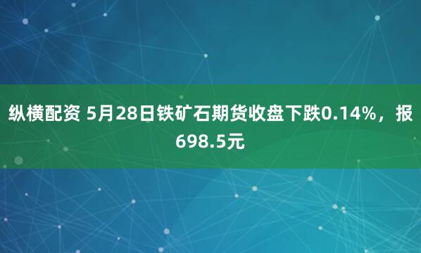 纵横配资 5月28日铁矿石期货收盘下跌0.14%，报698.5元