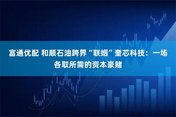 富通优配 和顺石油跨界“联姻”奎芯科技：一场各取所需的资本豪赌